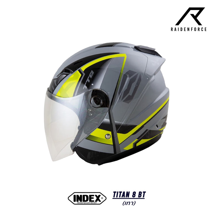 หมวกกันน็อค INDEX Titan 8 BT สีเทา