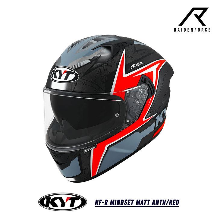 หมวกกันน็อค KYT NF-R Mindset Matt Anth/Red