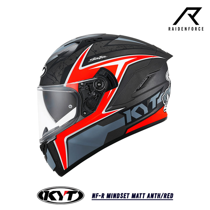 หมวกกันน็อค KYT NF-R Mindset Matt Anth/Red