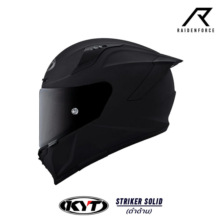 หมวกกันน็อค KYT Striker Solid พื้นดำด้าน