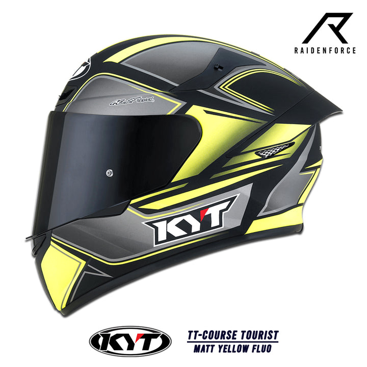 Helmet KYT TT-Course Tourist Matt Yellow Fluo