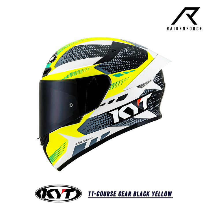 KYT TTCourse Gear Helmet Black/Yellow