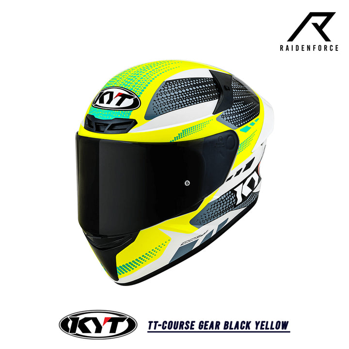 KYT TTCourse Gear Helmet Black/Yellow