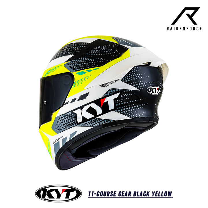 KYT TTCourse Gear Helmet Black/Yellow