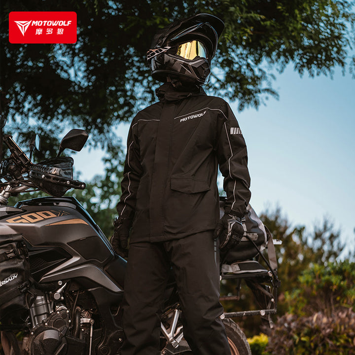 Motowolf 0403B raincoat set, black