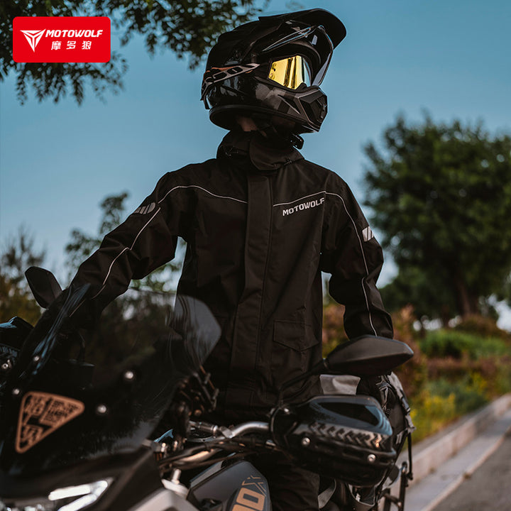 Motowolf 0403B raincoat set, black