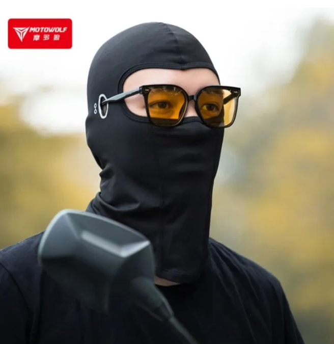 MOTOWOLF Balaclava with glasses holes, model ML1921 - Black