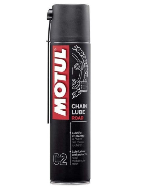 สเปรย์ หล่อลื่นโซ่ สีใส Motul Chain Lube road  C2