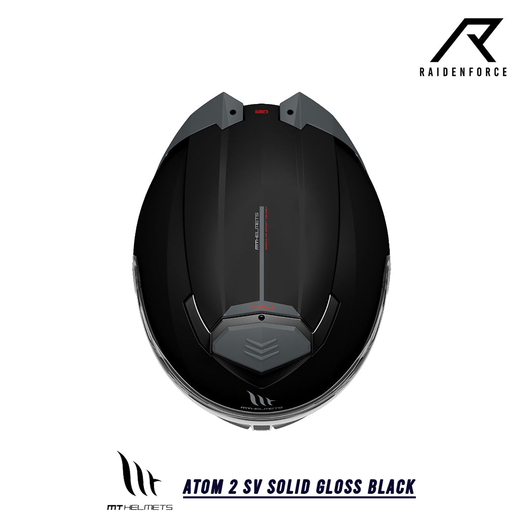 หมวกกันน็อคยกคาง MT Atom 2 SV Solid Gloss Black ดำเงา