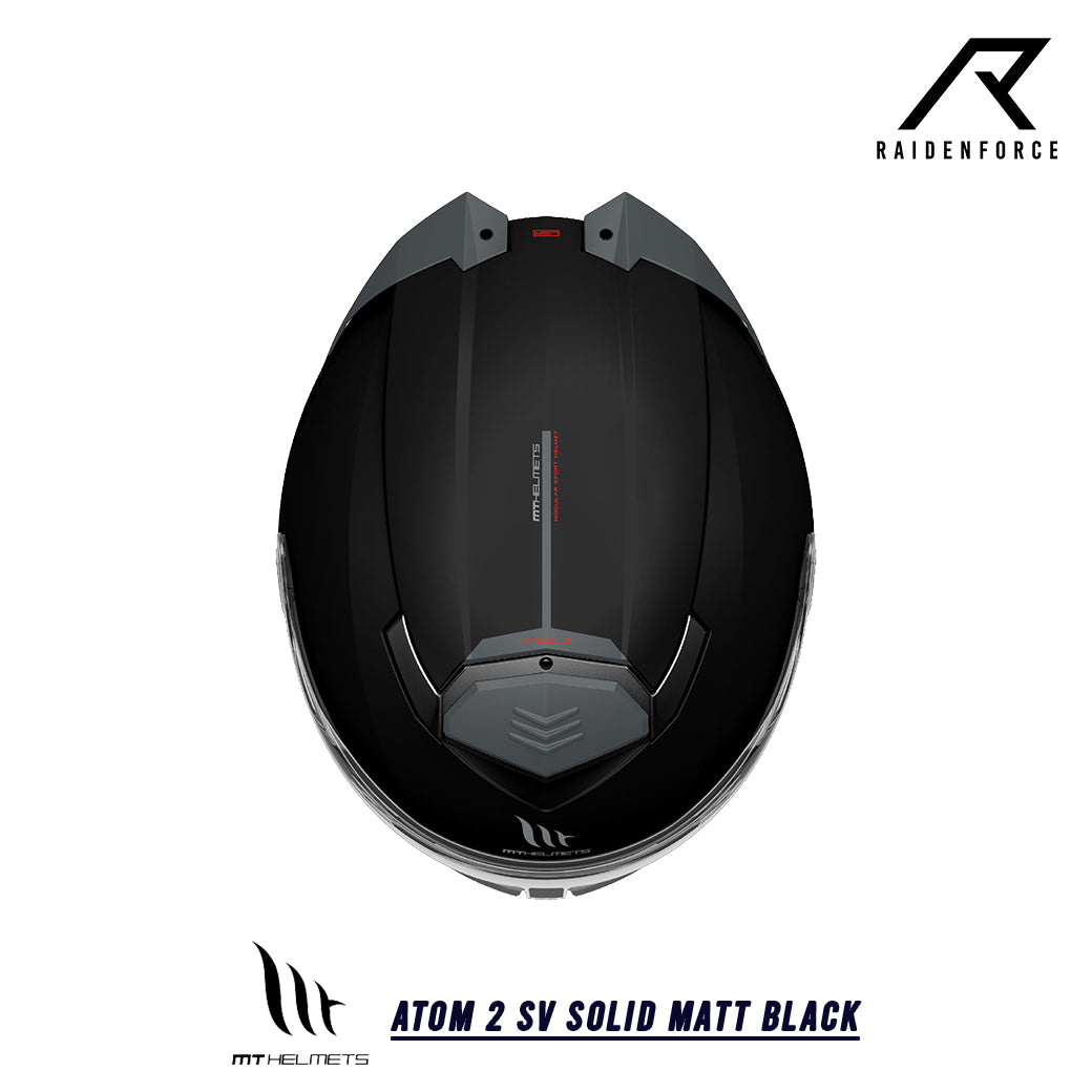 หมวกกันน็อคยกคาง MT Atom 2 SV Solid Matt Black ดำด้าน