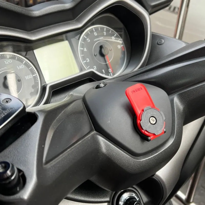 Motorcycle phone holder with handlebar cover Mototec Quicklock-Xmax300