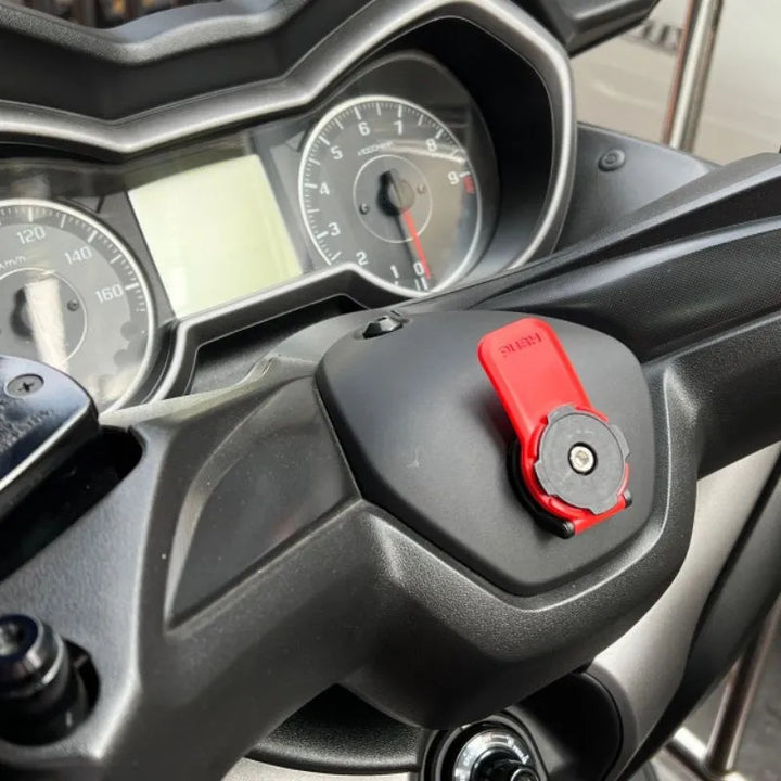 Motorcycle phone holder with handlebar cover Mototec Quicklock-Xmax300