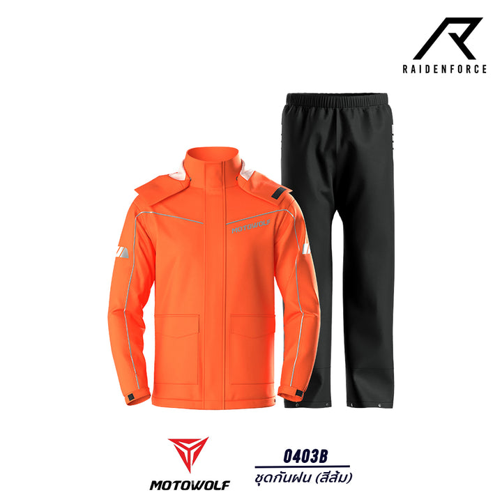 Motowolf 0403B raincoat set, orange