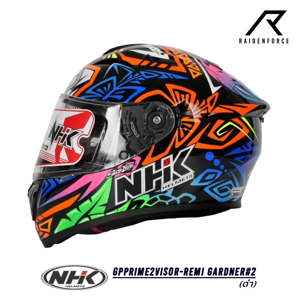 หมวกกันน็อค NHK GPPrime2Visor-Remi Gardner#2 ดำ – RAIDENFORCE ONLINE&E-COM
