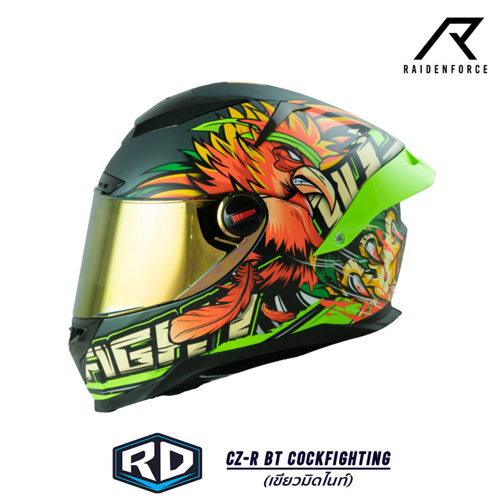 Random CZ-R BT CockFighting Helmet, Midnight Green
