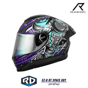 หมวกกันน็อค RANDOM CZ-R BT Space ODY เทาด้าน