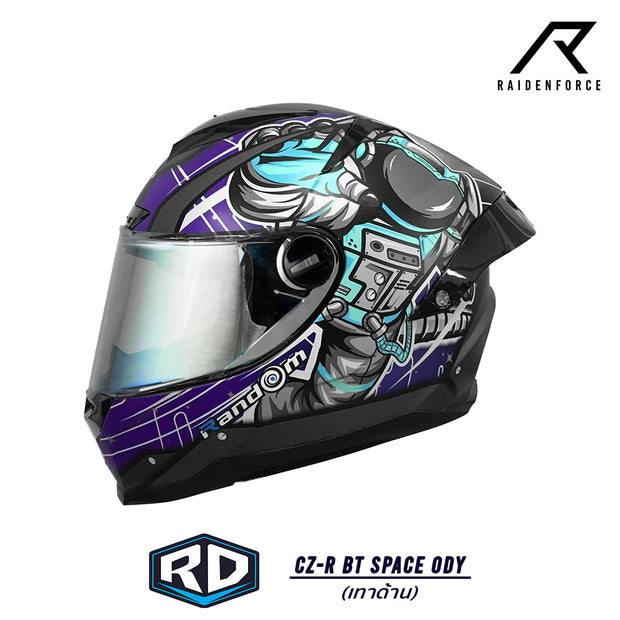 หมวกกันน็อค RANDOM CZ-R BT Space ODY เทาด้าน