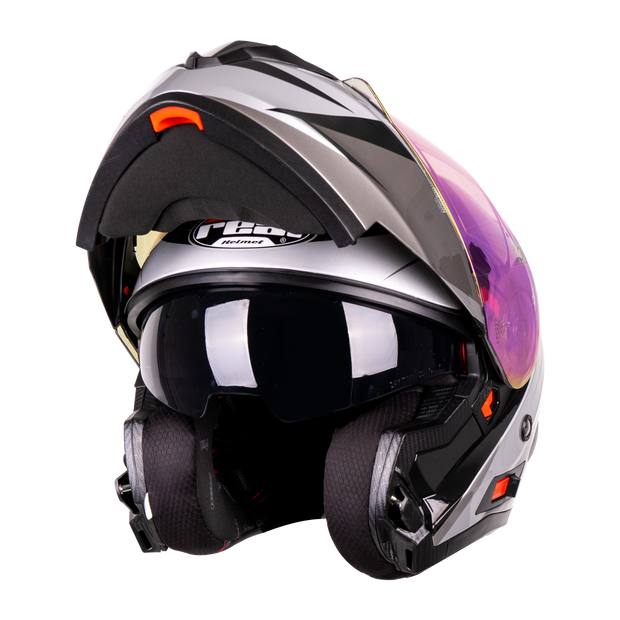 หมวกกันน็อค REAL Helmet STORM Cyclone  เทา ดำ