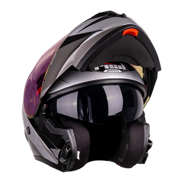 หมวกกันน็อค REAL Helmet STORM Cyclone  เทา ดำ