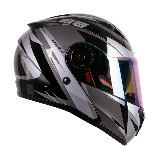 หมวกกันน็อค REAL Helmet STORM Cyclone  เทา ดำ