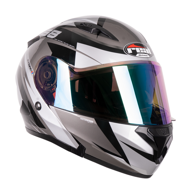 หมวกกันน็อค REAL Helmet STORM Cyclone  เทา ดำ