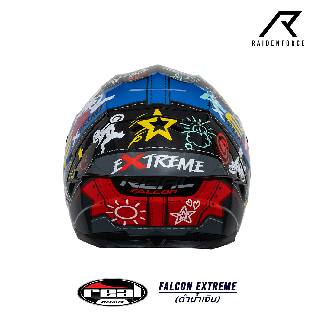 หมวกกันน็อค REAL Helmet Falcon  Extreme ดำน้ำเงิน