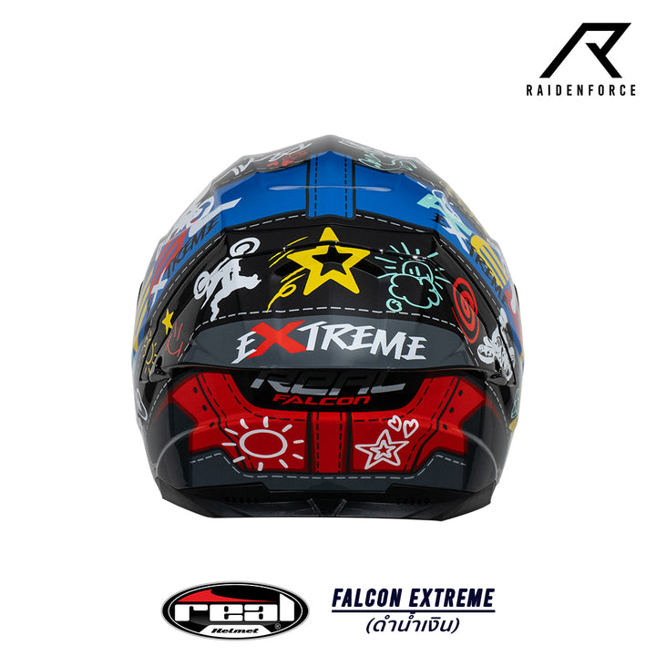 หมวกกันน็อค REAL Helmet Falcon  Extreme ดำน้ำเงิน