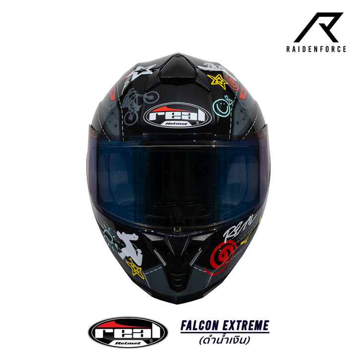 หมวกกันน็อค REAL Helmet Falcon  Extreme ดำน้ำเงิน
