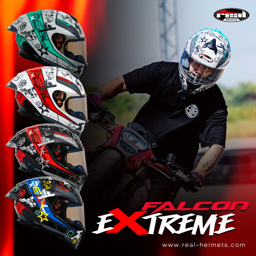 หมวกกันน็อค REAL Helmet Falcon  Extreme ดำน้ำเงิน