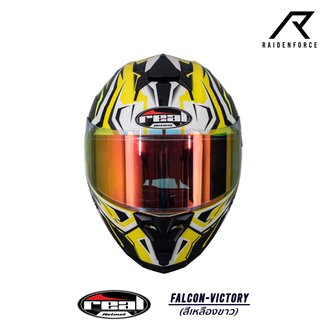 REAL Helmet Falcon VICTORY Yellow White