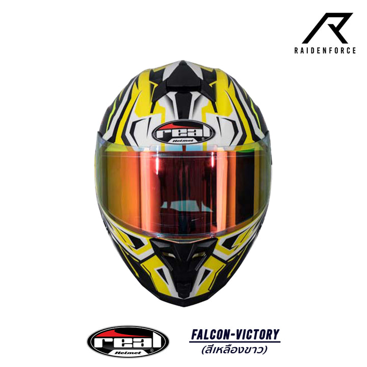 REAL Helmet Falcon VICTORY Yellow White