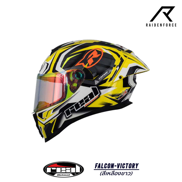 REAL Helmet Falcon VICTORY Yellow White