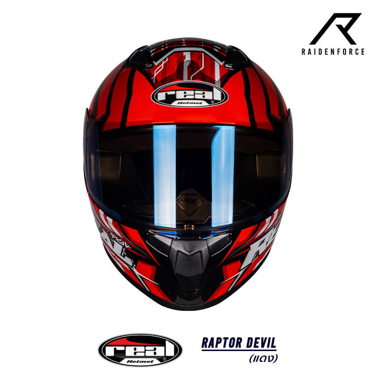 หมวกกันน็อค REAL Helmet Raptor Devil สีแดง