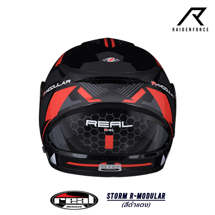 REAL Helmet STORM R-MODULAR black and red