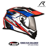 หมวกกันน็อค REAL Helmet Venger Plus Challenger ดำ-แดง/น้ำเงิน