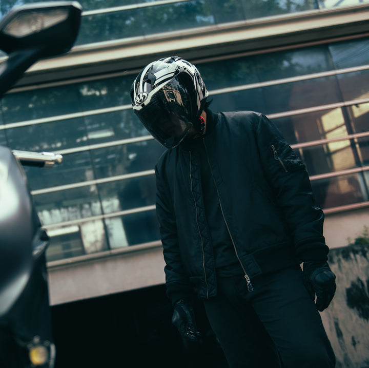 Raiden Defense Open face Jet Silver helmet