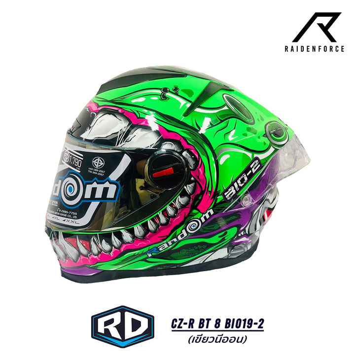 Helmet Random CZ-R BT 8 Bio19-2 Neon Green