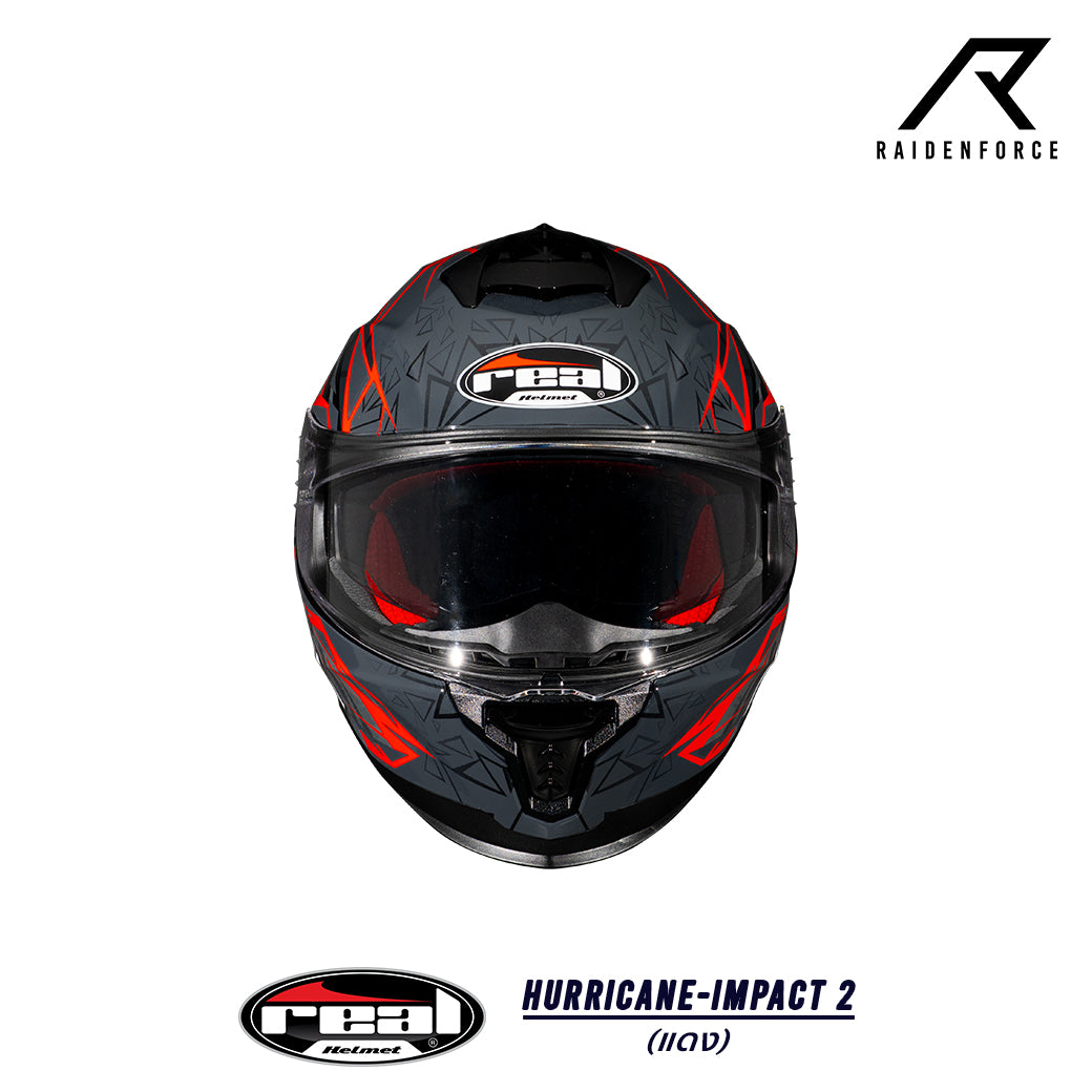 หมวกกันน็อค Real Helmet Hurricane-Impact 2   แดง