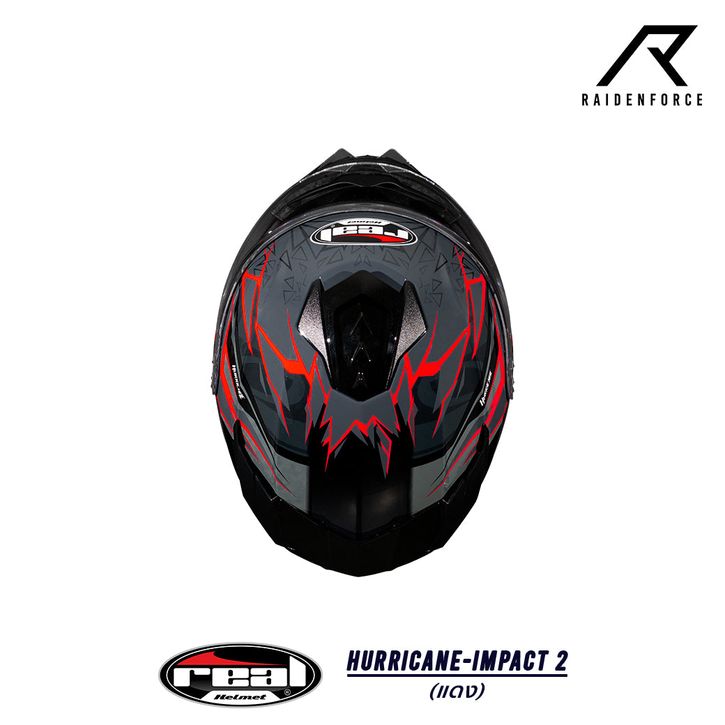 หมวกกันน็อค Real Helmet Hurricane-Impact 2   แดง