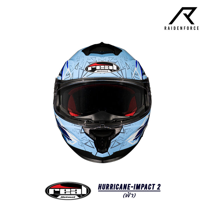 หมวกกันน็อค Real Helmet Hurricane-Impact 2   ฟ้า