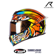 หมวกกันน็อค Real Helmet Thunder Apache สีดำส้ม