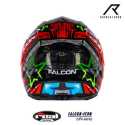 หมวกกันน็อค Real Helmets Falcon-Icon ดำ/แดง