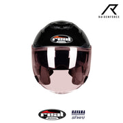 หมวกกันน็อค Real Helmets Havana สีดำเงา