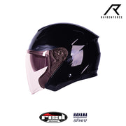 หมวกกันน็อค Real Helmets Havana สีดำเงา