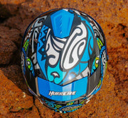 หมวกกันน็อค Real Helmets Hurricane-Maori ดำ/น้ำเงิน