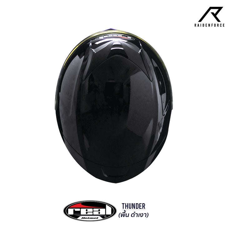 หมวกกันน็อค REAL Helmets Thunder พื้น ดำ