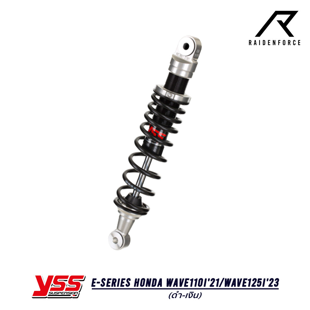 Shock YSS E-Series Honda Wave110i'21/Wave125i'23 Black/Silver
