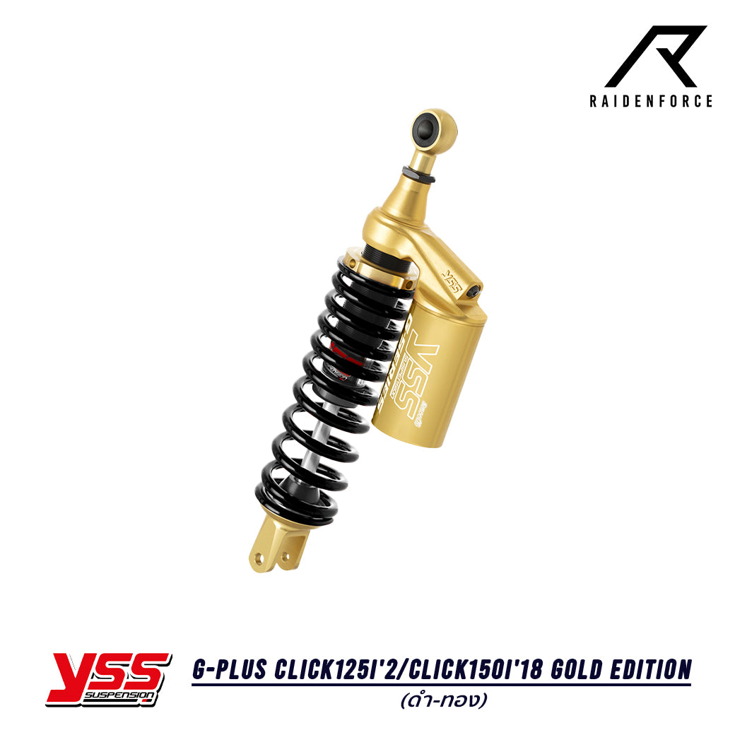 Shock YSS G-Plus Honda Click125i'2/Click150i'18 Gold Edition color black/gold