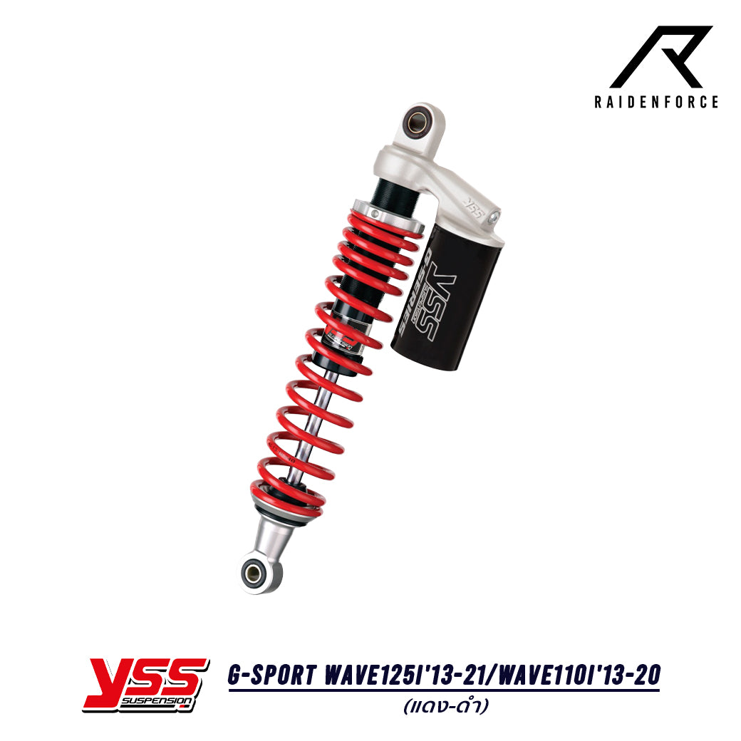 โช้ค YSS G-Sport Honda Wave125i'13-21/Wave110i'13-20  สี แดง/ดำ