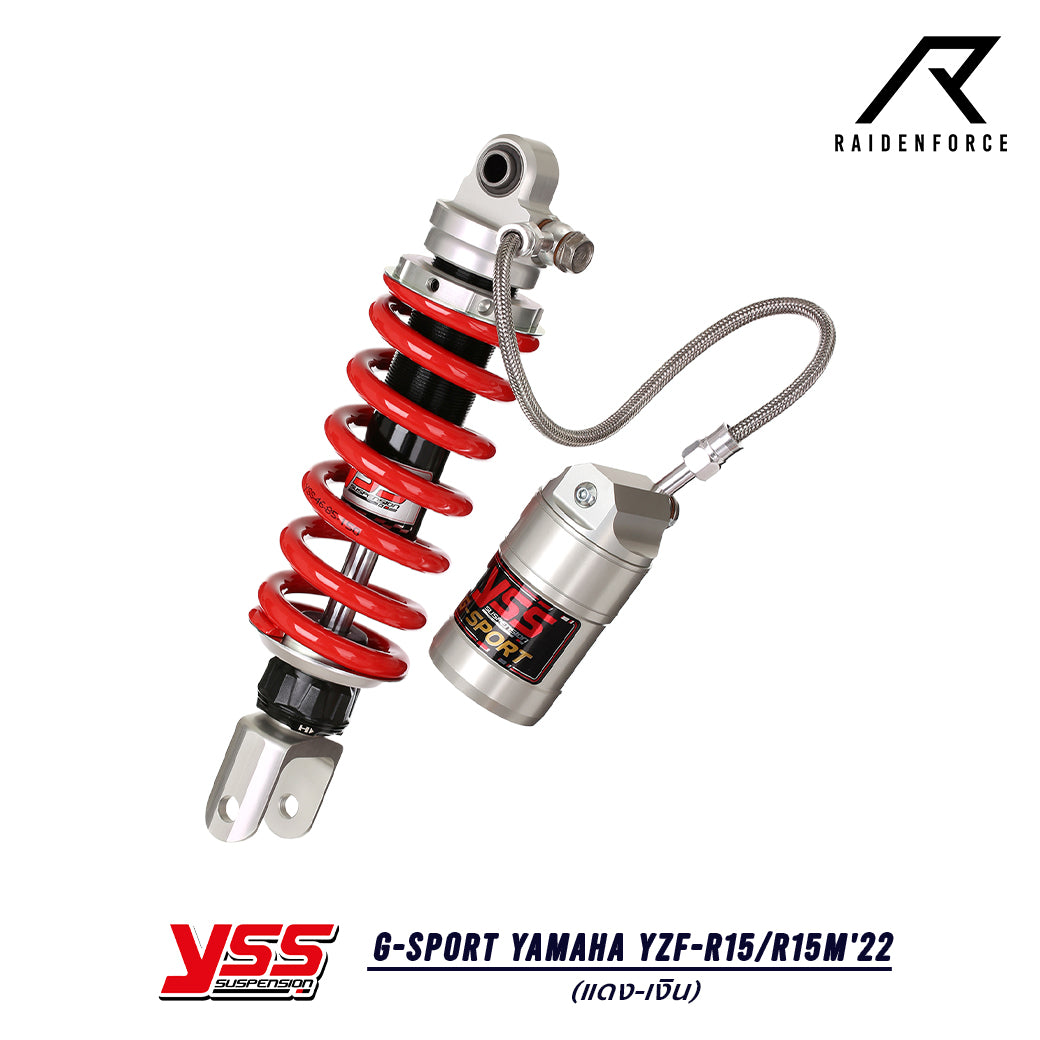 โช้ค YSS G-Sport Yamaha YZF-R15/R15M'22  สี แดง/เงิน